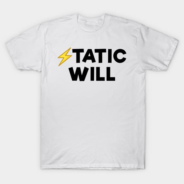 Static Will Black T-Shirt by Dolta